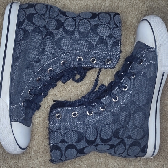 Coach Bonney Sherling Hi Top Boots Size 6B Sherpa Lined - Picture 5 of 12